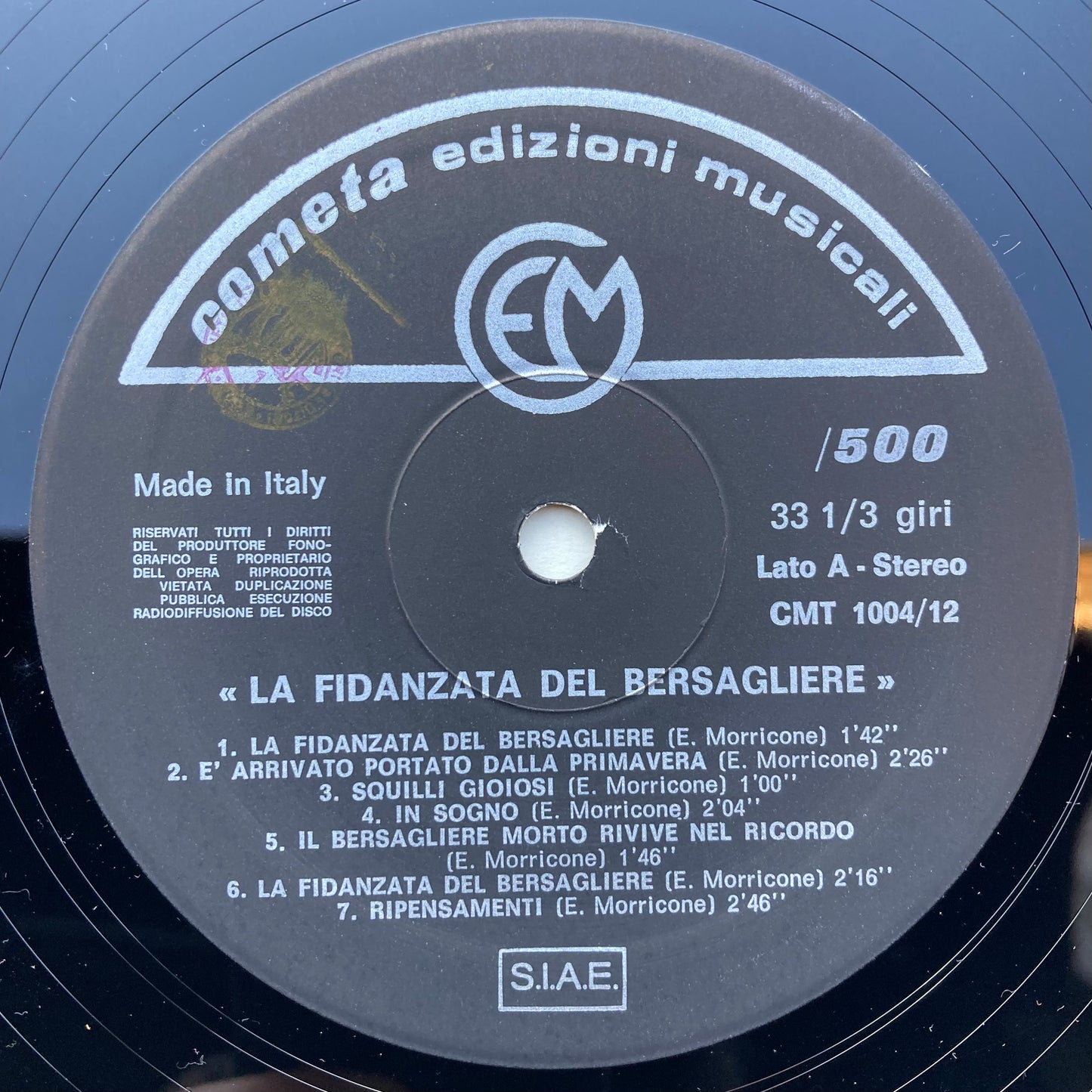 La Fidanzata Del Bersagliere / Sardegna (O.S.T.)