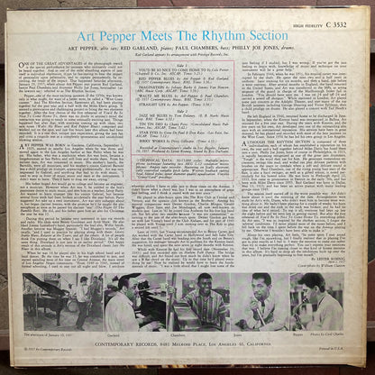 Art Pepper Meets The Rhythm Section