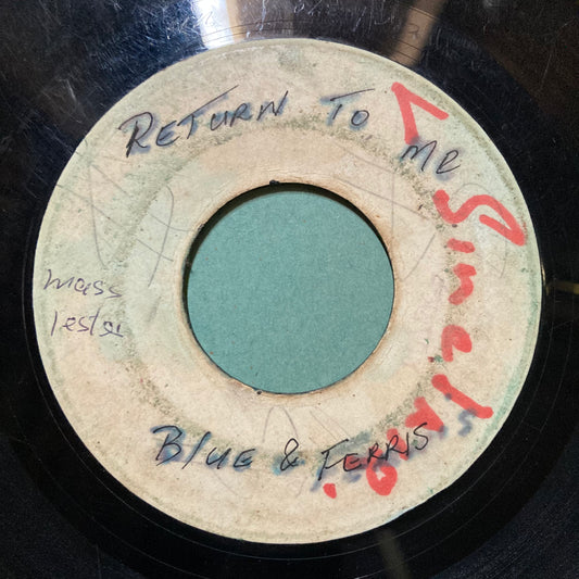 Return To Me / It's Your Turn To Cry
